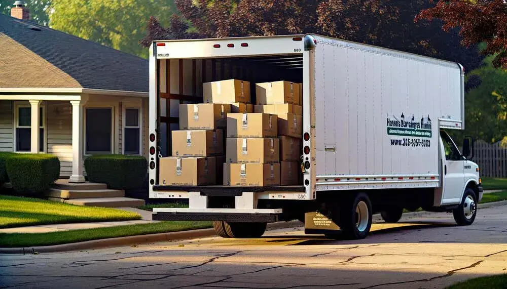 Moving Truck And Boxes For A Local Move In Akron, OH