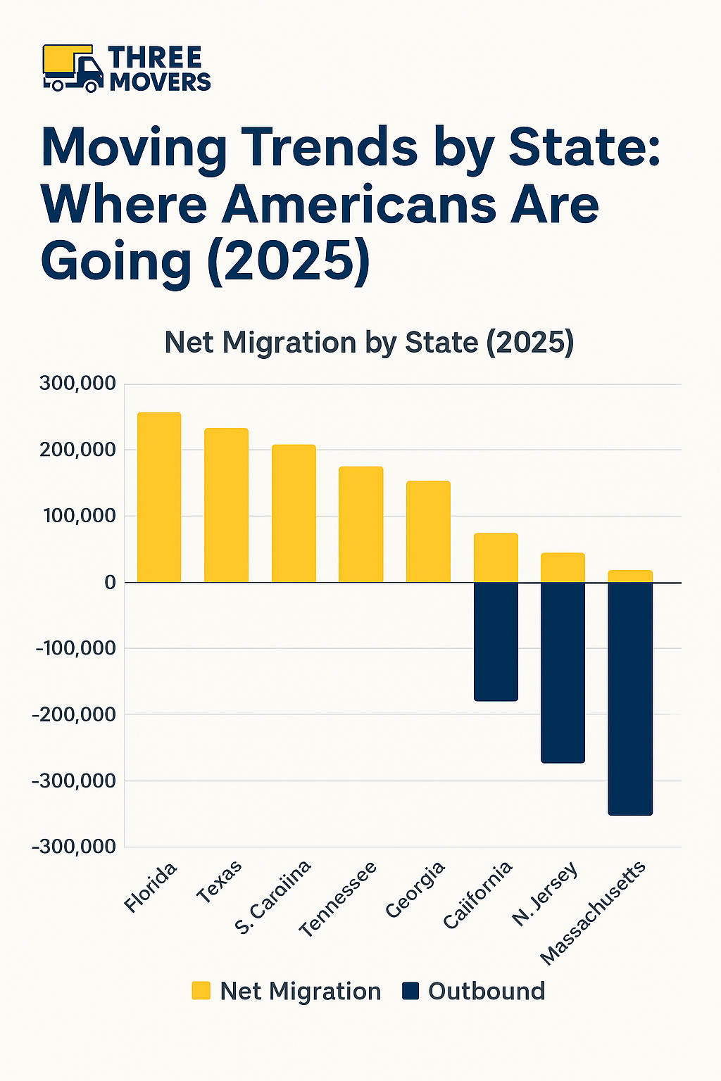 Moving Trends by State: Where Americans Are Going (2025)