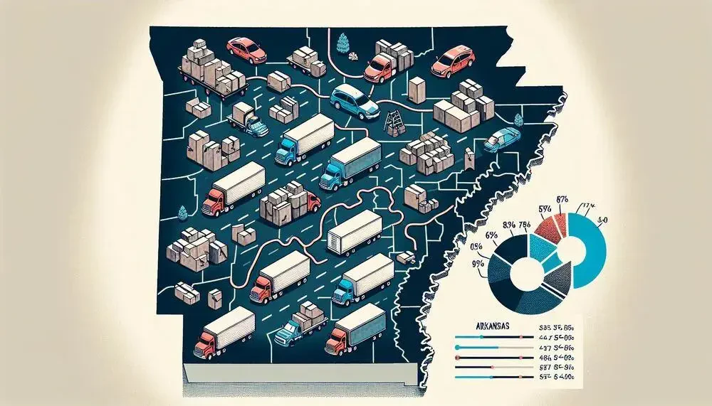 Moving Truck On The Road Arkansas