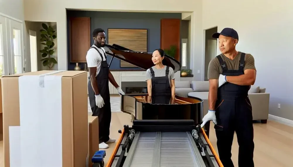 Piano Being Moved By Professional Movers California