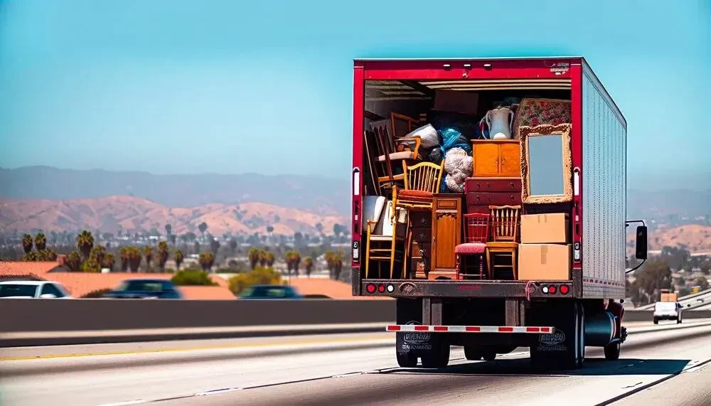 Moving Truck On A Highway California