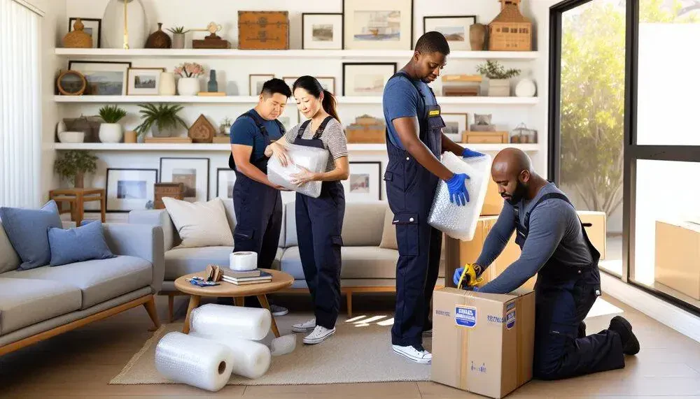 Professional Movers Packing Household Items