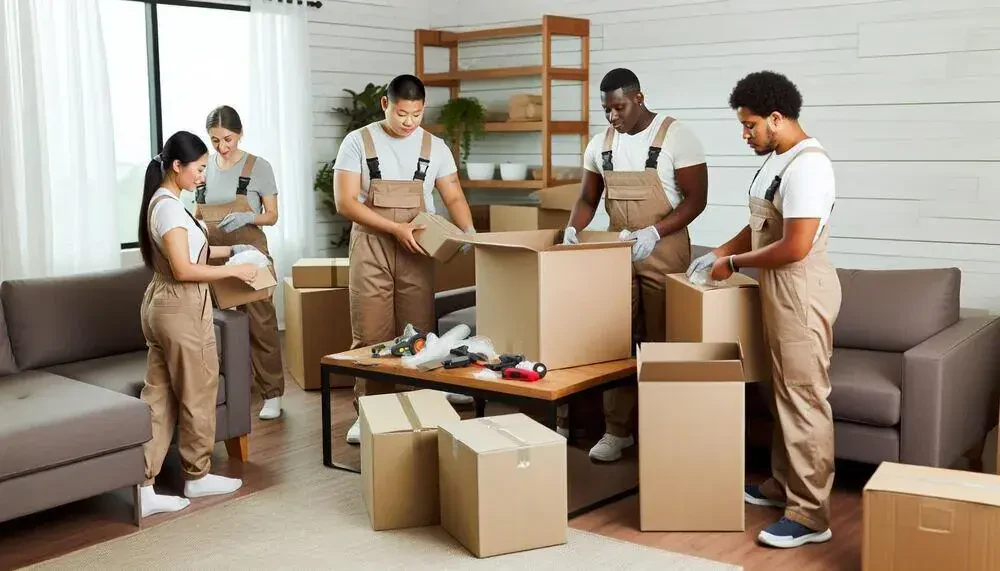 Professional Movers Organizing Boxes For A Move Placentia, CA