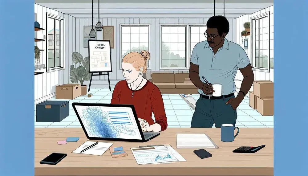 Person Creating A Comprehensive Moving Budget In Battle Creek, MI