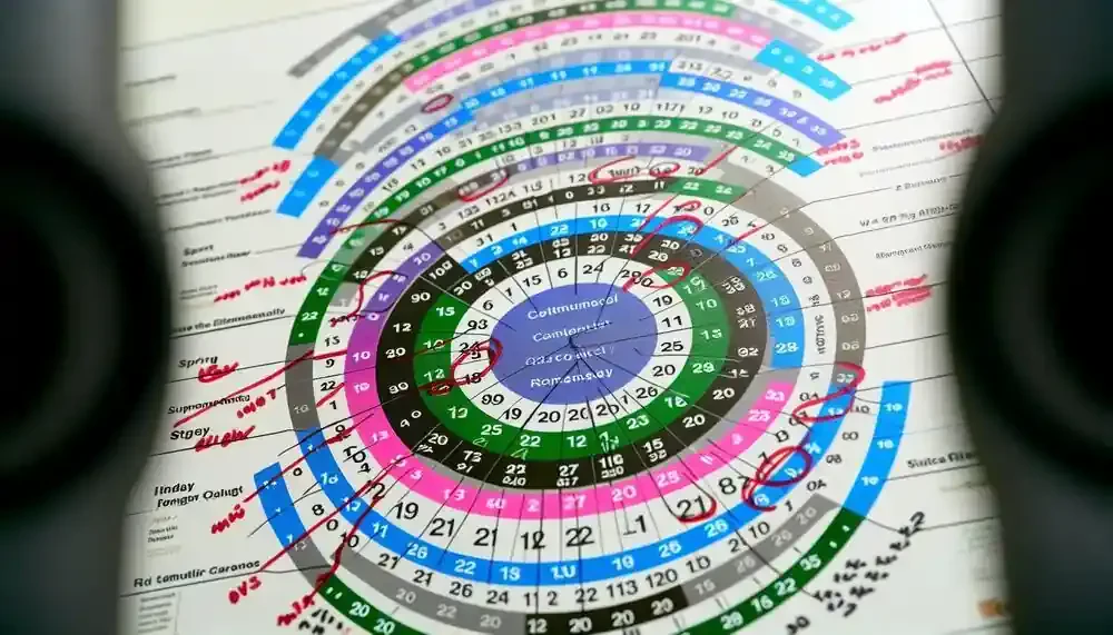 Calendar With Marked Dates And Seasons Kentucky