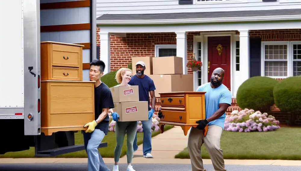 Local Movers In Norfolk, VA Unloading A Moving Truck
