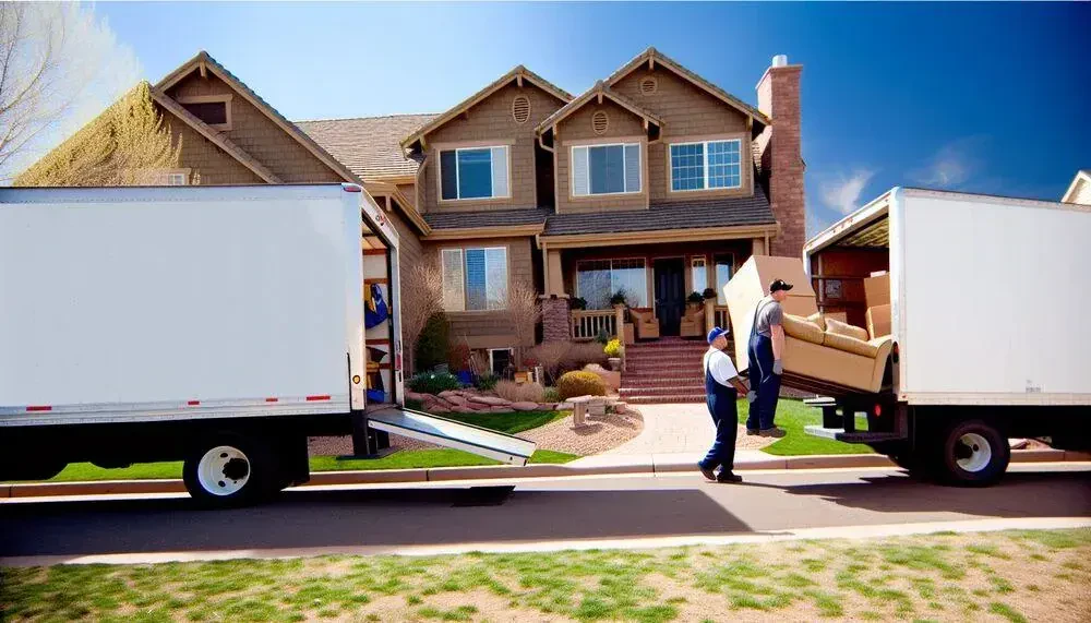 Moving Truck In Front Of A House Colorado