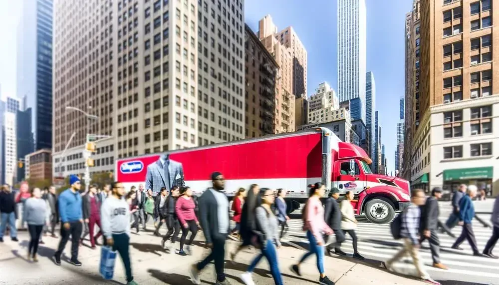 Moving Truck In New York City