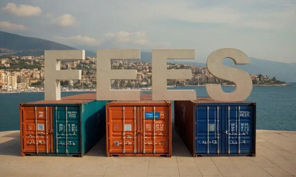 Custom Fess For Import Container to Albania