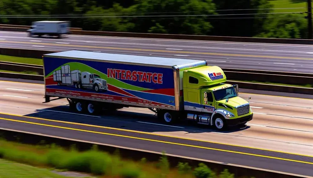 Interstate Moving Truck On The Highway Fayetteville, NC