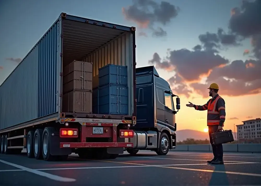 Full-Size Truck Container Transport