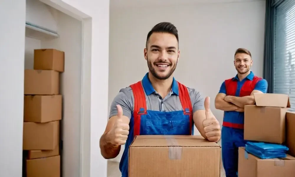 wo Men and a Truck professional movers at work