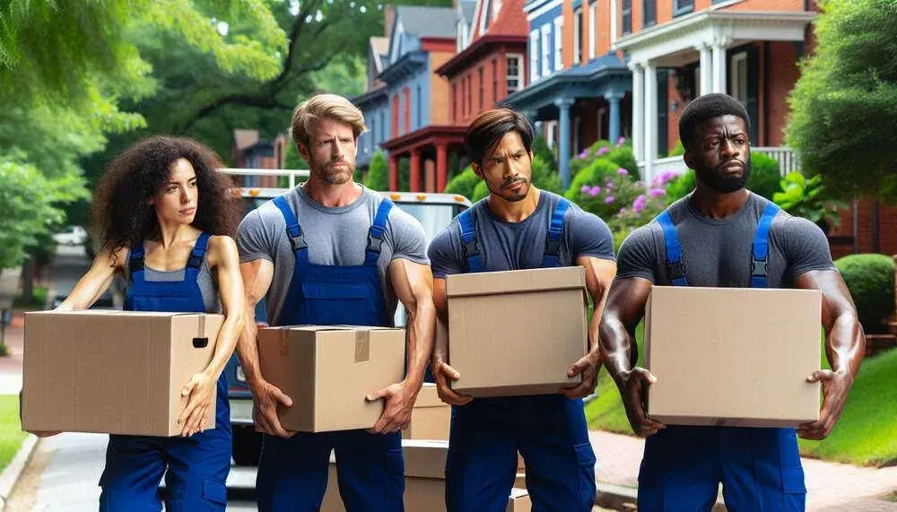 Local Movers Carrying Boxes of home content and goods Huntsville, North Alabama