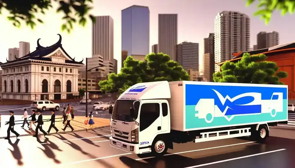 Moving Truck On A City Street Kentucky