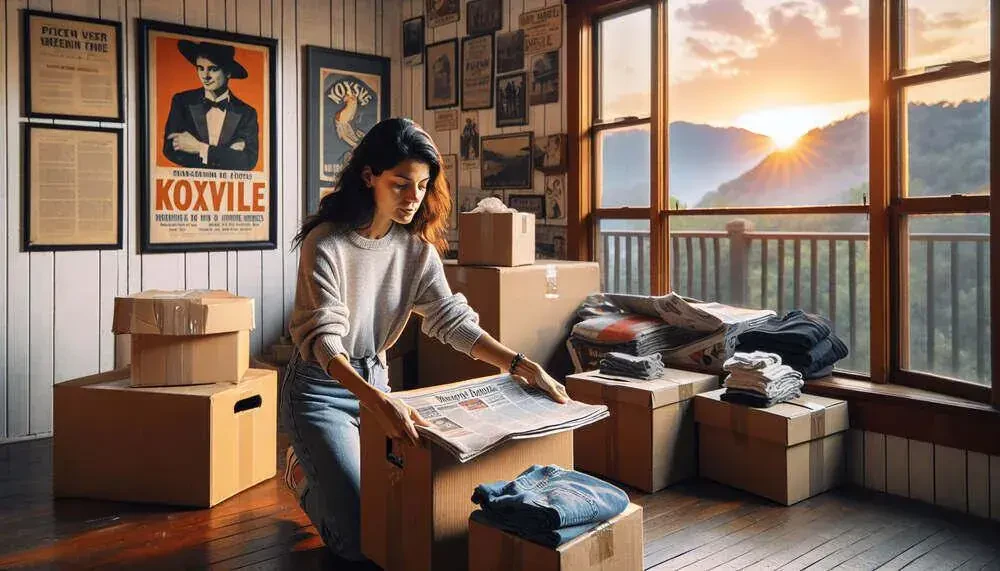 A Person Packing Boxes, Demonstrating Do-it-yourself Packing Strategies For Cost-saving Knoxville, TN
