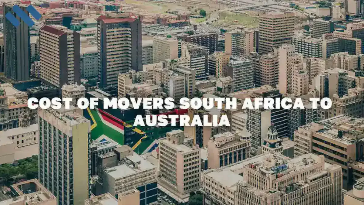 Cost of Movers South Africa to Australia