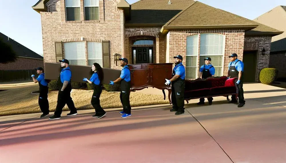 Professional Movers Carrying Furniture Texas