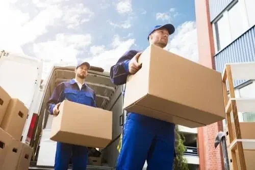 two movers and a truck