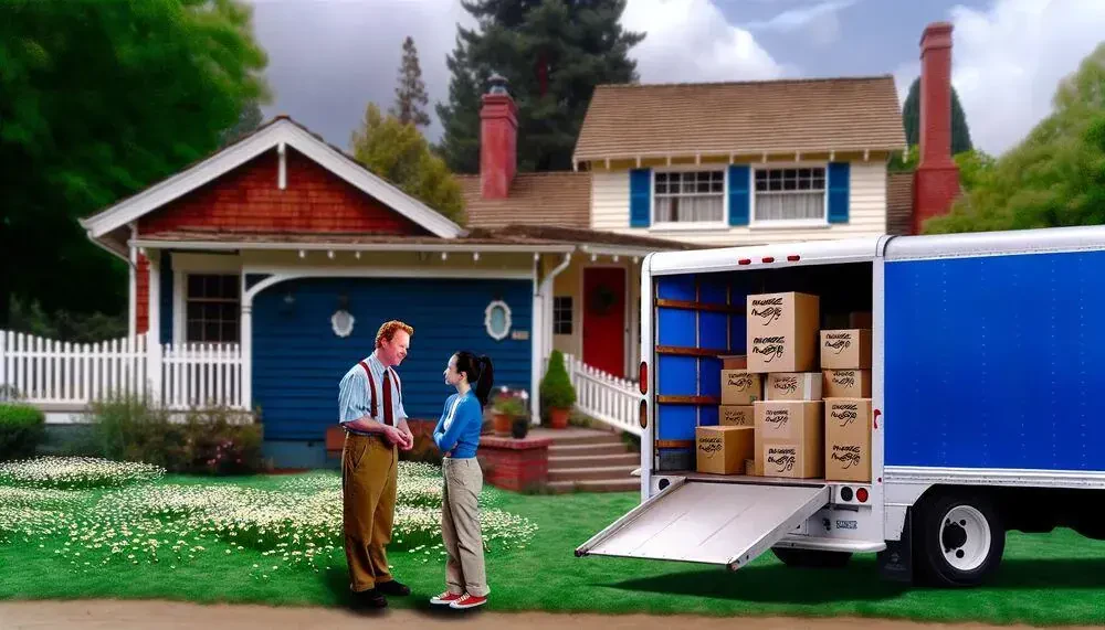 Moving Truck Parked In Front Of A House Utah