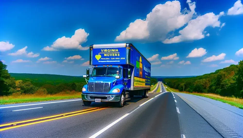 Moving Truck On The Road Virginia